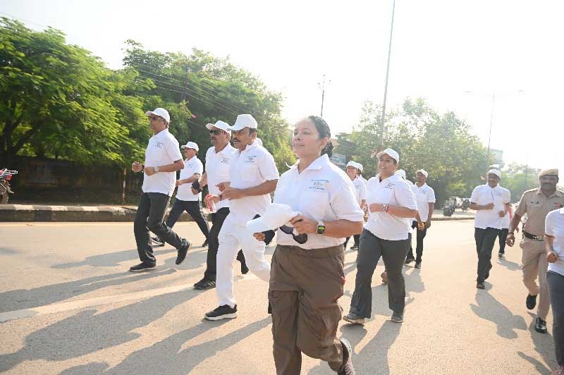 स्वच्छता ही सेवा अभियान अंतर्गत एसईसीएल में किया गया हैप्पी रन का आयोजन