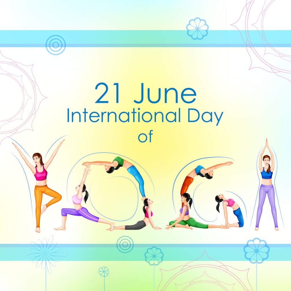 vector illustration of poster design for celebrating International Yoga Day