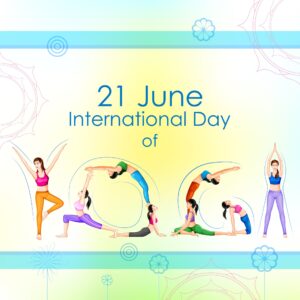 vector illustration of poster design for celebrating International Yoga Day