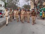 होली को लेकर बिलासपुर पुलिस का फ्लैग मार्च, हुड़दंगियों को सख्त चेतावनी